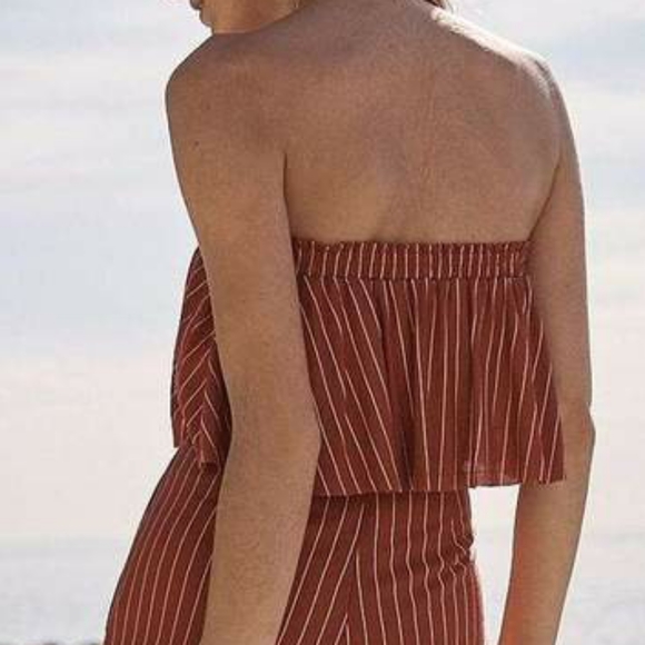 Red Crop Top Pinstripe - Picture 4 of 4